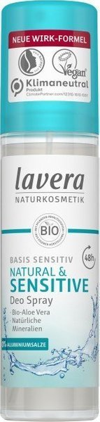 Lavera BASIS SENSITIV Dezodorant spray z bio-aloesem i naturalnymi minerałami