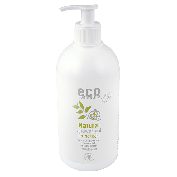  Eco Cosmetics Żel pod prysznic z zieloną herbatą i owocem granatu 500 ml.