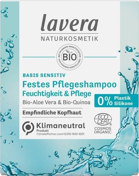 Lavera BASIS SENSITIV Szampon w kostce z bio-aloesem i bio-komosą NAWILŻENIE I PIELĘGNACJA