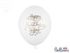 Balony białe + złoty napisem Happy Birthday To You