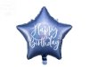 Balon foliowy gwiazdka granat Happy Birthday 40cm