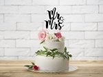 Topper na tort czarny  MR&MRS  25,5 cm