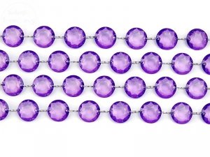 Girlanda kryształowa fioletowa długość 1m