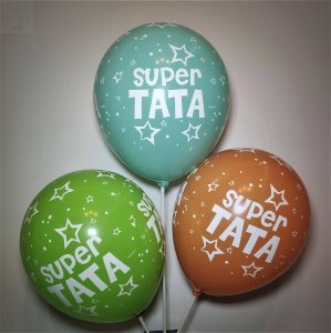Balony lateks pastel SUPER TATA mix