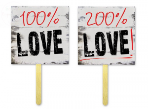 Tabliczki do fotobudek 100% / 200% love