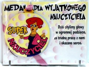 Medal podstawka DLA SUPER NAUCZYCIELKI