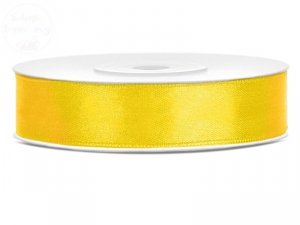 Tasiemka satynowa żółta 12mm TS12-001