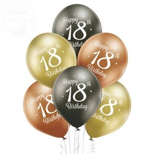 Balony 12 cali 18 Glossy urodziny Glossy mix kolor 1szt