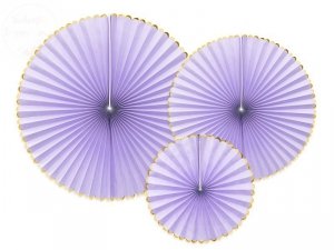 Rozety dekoracyjne jasny liliowy3 szt
