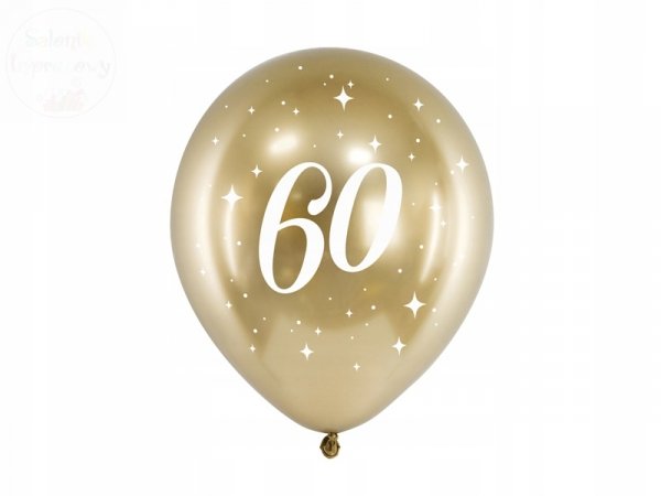 Balony Glossy złote 30 cm 60 -tka