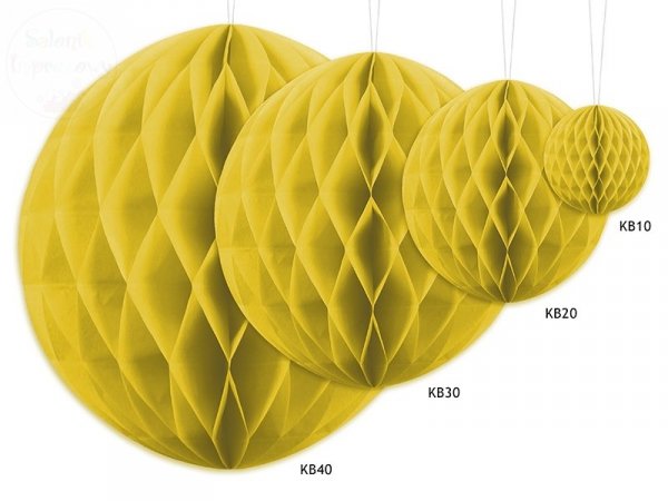 Kula bibułowa żółta  10 cm