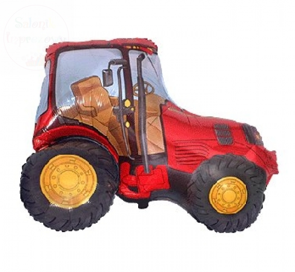 Balon foliowy 24 cale Traktor czerwony