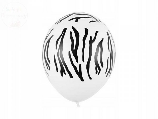 Balony 30 cm pastelowe Zebra  1 szt