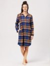 Key LND 481 flanelowa koszula nocna rozpinana