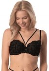 Biustonosz push-up czarny Mefemi Rosalia BP 21