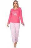 Różowa piżama damska Regina 636 Maxi