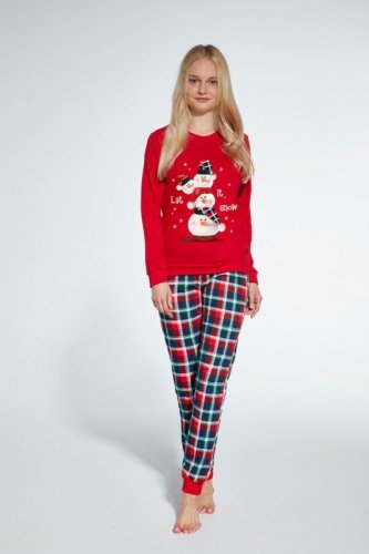 Piżama dziewczęca świąteczna Cornette 594/172 Snowman 2 