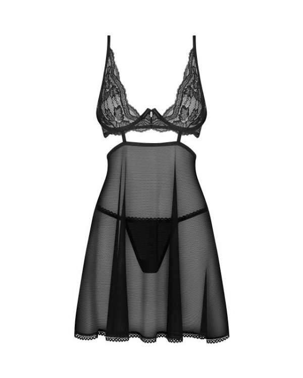 Komplet Obsessive Nutris Babydoll &amp; Thong 