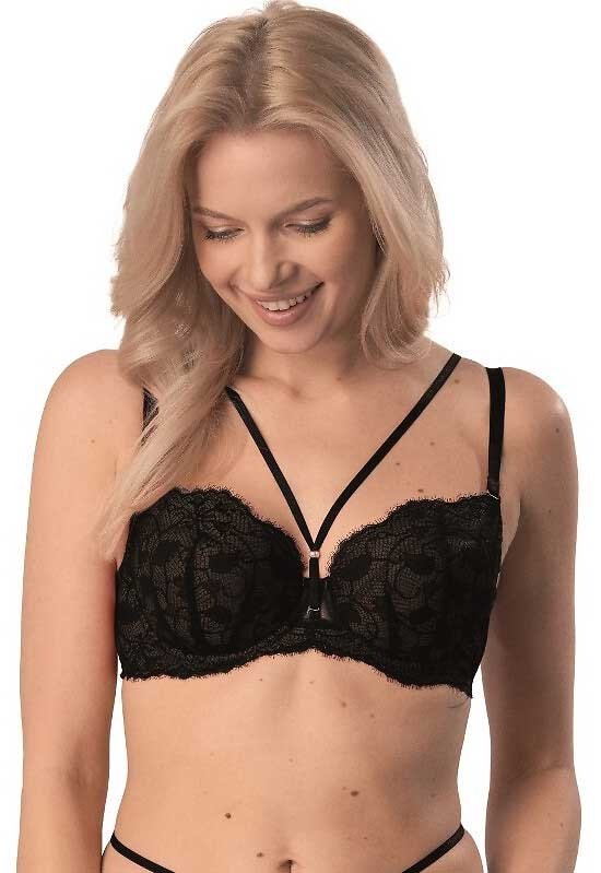 Biustonosz push-up czarny Mefemi Rosalia BP 21