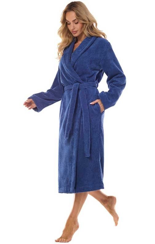 Szlafrok damski frotte L&amp;L 2408 3XL navy