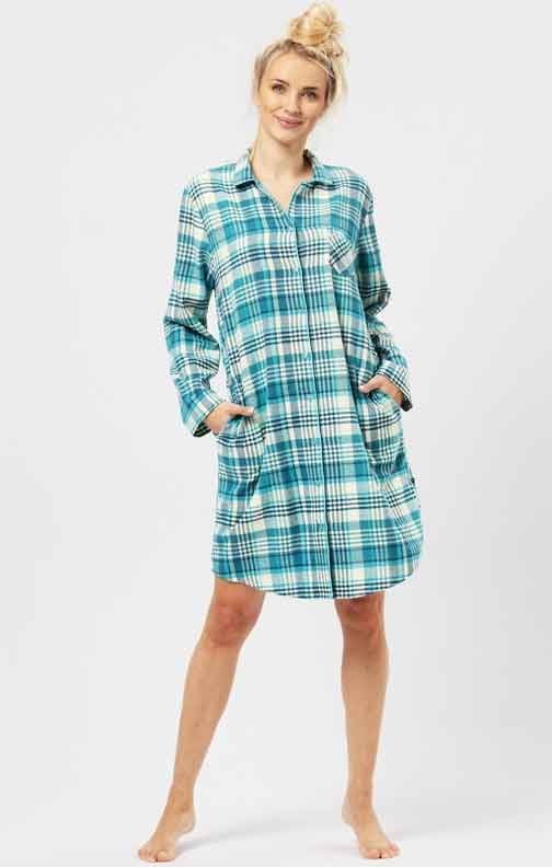 Koszula nocna flanelowa Key LND 471