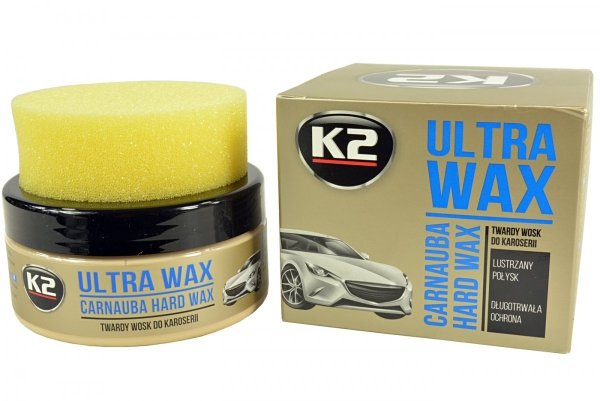 K2 ULTRA WOSK TWARDY DO KAROSERII Z GĄBKĄ CARNAUBA