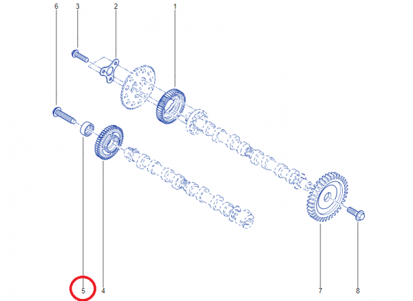 PODKŁADKA KOŁA WAŁKA ROZRZĄDU 1.6 2.0 2.3 DCI RENAULT 130246645R