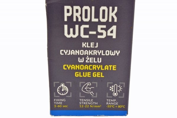 K2 PROLOK KLEJ BŁYSKAWICZNY CYJANOAKRYLOWY W ŻELU + PODKŁAD WC70 WC54