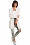 Sweter Damski Model BK001 Powder Pink Melange - BE Knit
