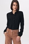 Bluzka koszulowa body B110 Black - Nife