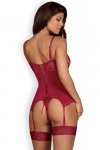 Komplet Gorset Model Rosalyne Red - Obsessive