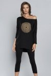 Piżama Damska Model  Mandala r.3/4 sp.3/4 Black - Italian Fashion