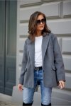 Marynarka Model Meghan SZA ZAK0007 Grey - Roco Fashion