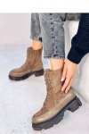 Botki sznurowane KINNEY KHAKI - Inello