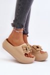 Sandał Klapki Model Salessa BG155 Khaki - Step in style