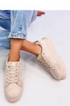 Sneakersy damskie pastelowe AKINS KHAKI - Inello