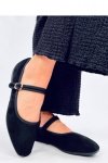Baleriny w stylu Mary Jane GOLINS BLACK - Inello