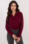 Koszula Damska Model DHJ-KS-19760.49P Bordo - Italy Moda