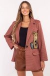 Marynarka Model DHJ-MA-20151.22P Red - Italy Moda