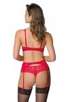 Gorsety, body, pasy Pas do pończoch Model Hannah P-0115/3 Red - Mat