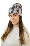 VENTURA zimowa  czapka moro beanie  kolor różowy - Kamea