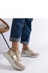 Beżowe sneakersy na platformie Cremorna - Solea