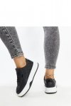 Czarne sneakersy na grubszej podeszwie Intisa - Solea