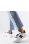Białe sneakersy ze zdobioną cholewką Sauriol - Solea