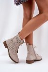 Botki Model Serfina ASA62-116 Light Beige - Step in style