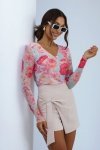 Bluzka Model Lori 200120825 Pink Flowers/Pink - LaBalancia