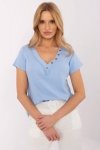Bluzka Model DHJ-BZ-25168.00 Light Blue - Italy Moda