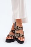 Sandały Model Genorre MAN0888 Zebra Beige/Black - Step in style