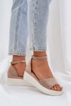 Sandały Model Gillifia JH519P Dark Beige - Step in style