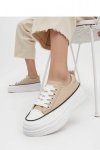 Damskie Sneakersy PLATFORMIA ? Khaki - Inello